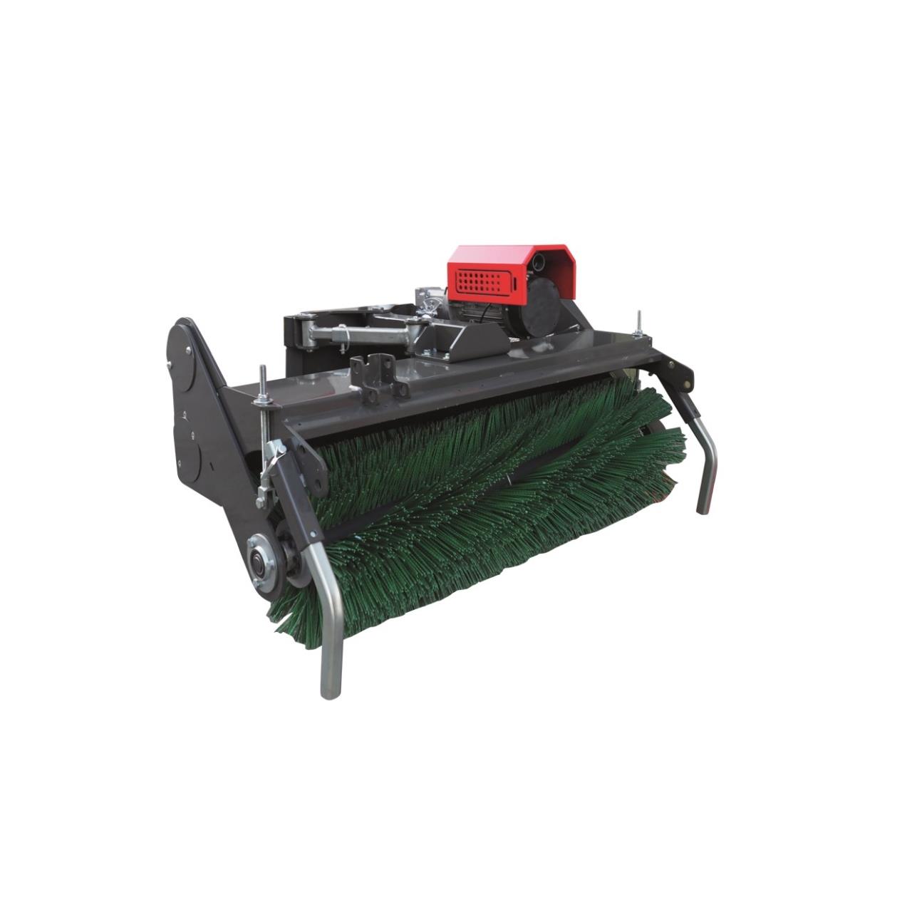 Rino - Anbau-Kehrmaschine mit Schmutzbehälter und Seitenbürste